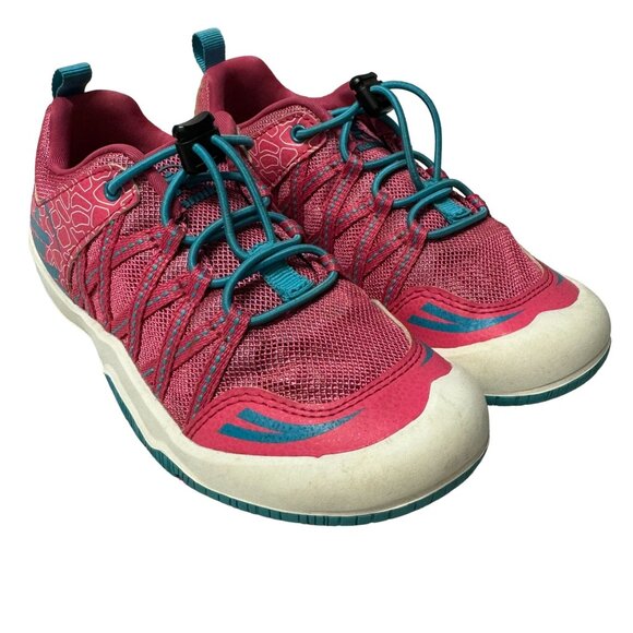 Kamik Scout Sneakers Little Girls Size 13 Pink Blue Mesh Pull Cord Hiking Shoes - Picture 10 of 15